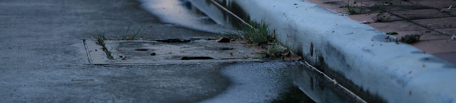 water logging on the street due to catch basin failure