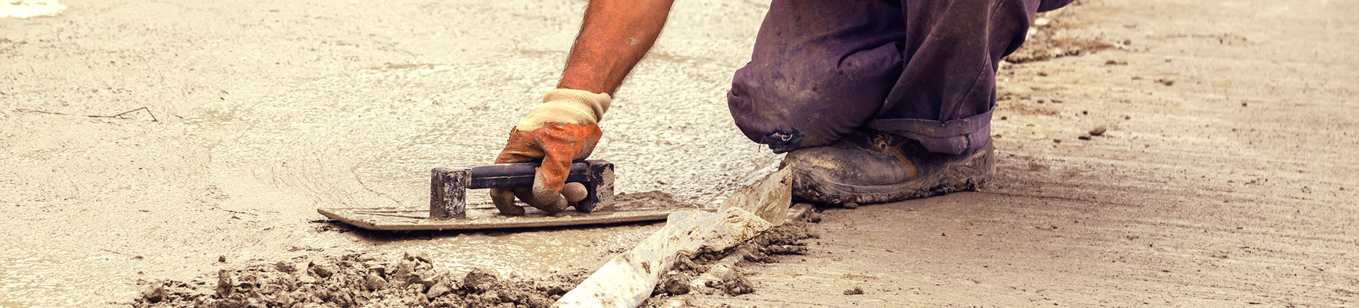 worker installing concrete