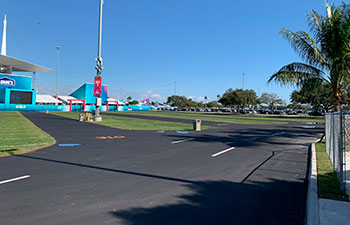 Hard Rock Stadium Super Bowl LIV Parking Lot Prep