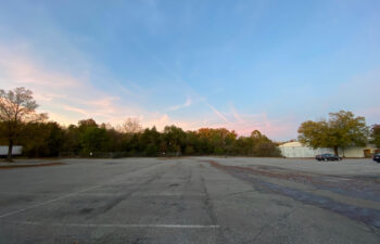 broken down asphalt parking lot