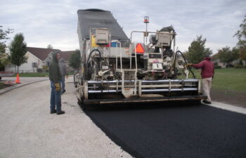 asphalt paving a road