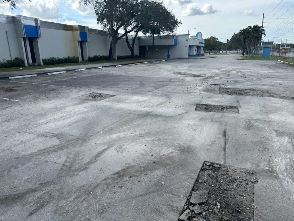Saw-cut and excavated, ready for base.