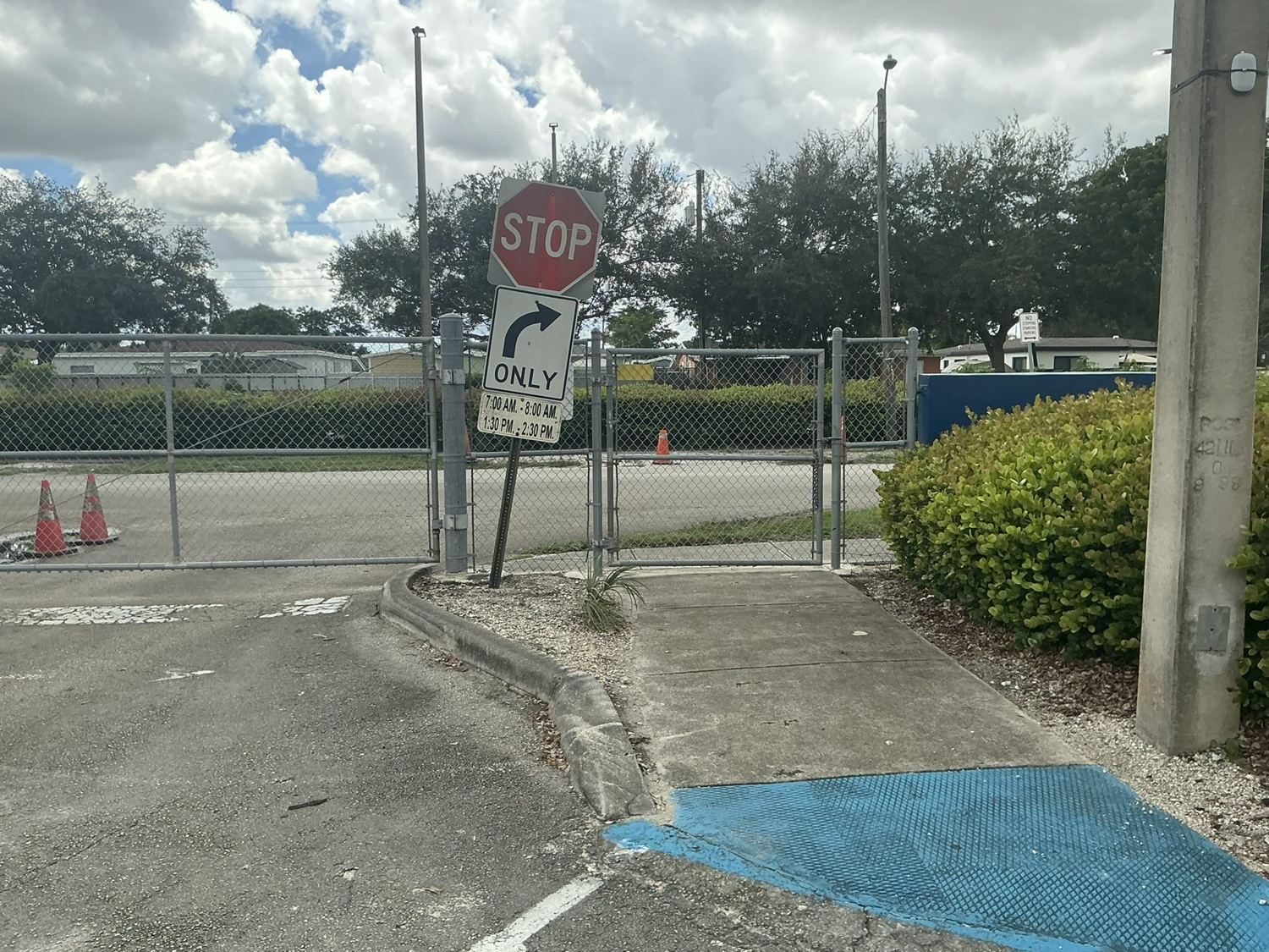 Before — a split ADA ramp.
